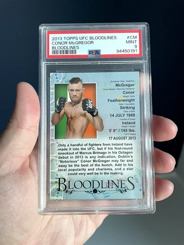 Conor McGregor Rookie Bloodlines - 2013 Topps UFC Bloodlines #BL-CM - PSA 9