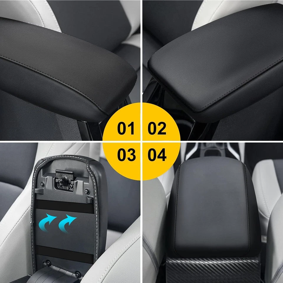 Fit For 2012-2016 Honda CR-V Car Center Console Armrest Cover Cushion PU Leather Foto 2 de 4