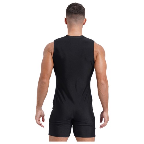 Men's One Piece Swimsuit Bathing Suit Swimwear Swim Training Jumpsuit Bodysuits - Picture 46 of 59