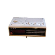 Vintage Sony Dream Machine Model ICF-C2W Digital FM/AM Alarm Clock Radio Beige