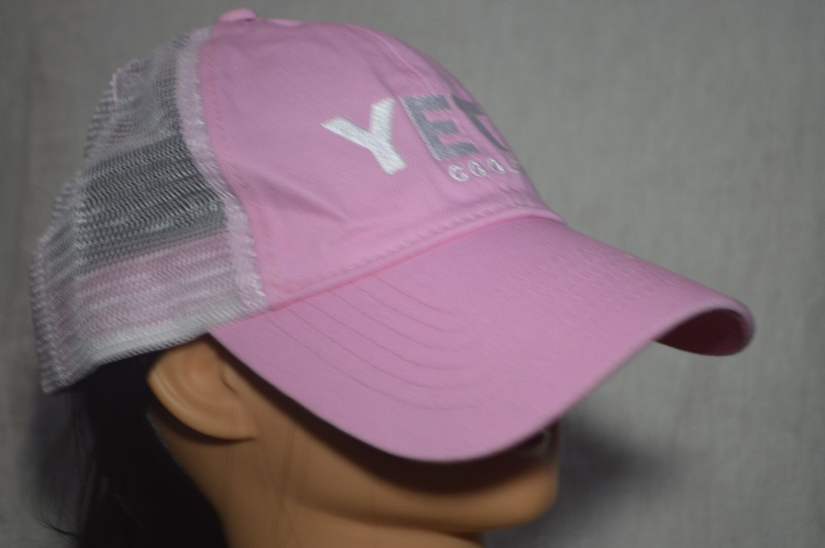 Yeti Coolers Logo Ladies Low Profile Trucker Hat Cap Pink  display picture 1