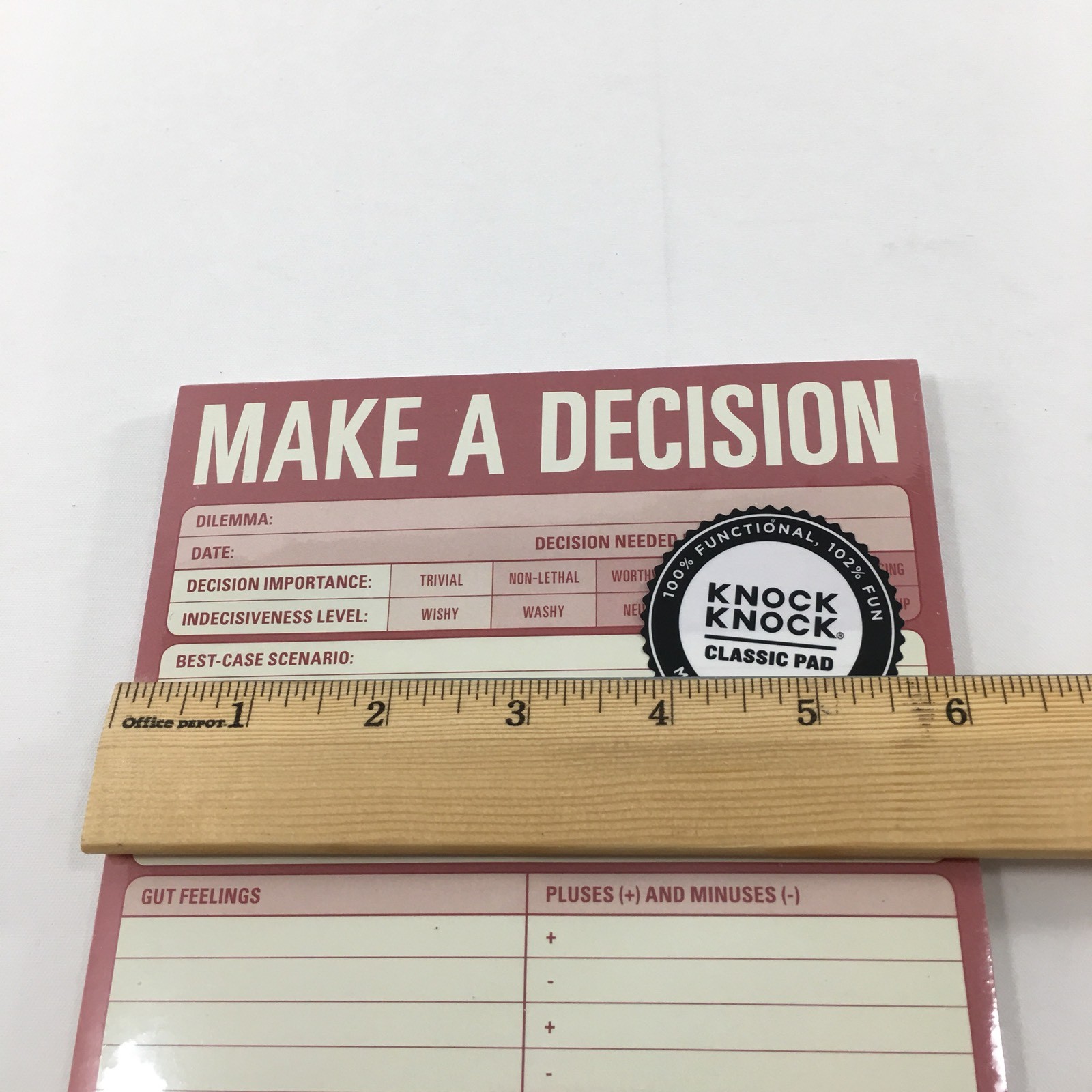 Knock Knock Make a Decision Pad Note And Message Paper College Student ...