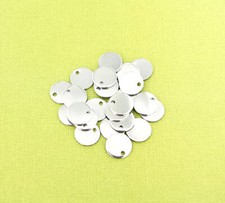20 Stainless Steel Charm Stamping Disc 12mm Diameter - MT544