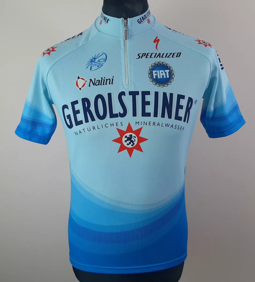 Nalini Gerolsteiner Cycling Jersey Men s Size L 1 4 Zip FIAT Specialized UCI Pro