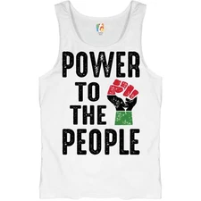 Power to the People Tank Top Power Fist Civil Rights Activism BLM Men's Top