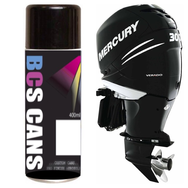 MERCURY OUTBOARD BOAT MOTOR SPRAY PAINT 2x PHANTOM BLACK AEROSOL 400ML for sale online eBay