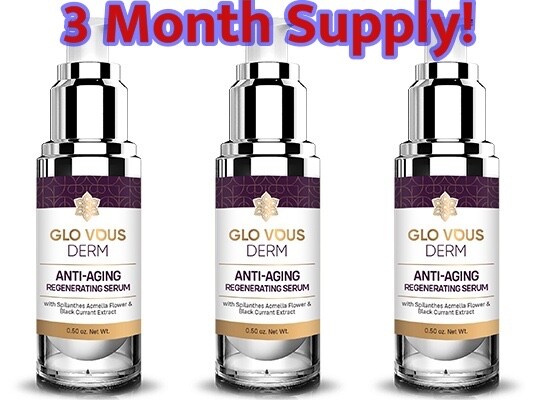 GLO VOUS DERMI Renew + Retore Anti-Aging Regenerating Serums 3 MONTH SUPPLY!