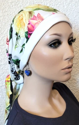 Kopftuchmütze Chemomütze Chemo Turban Kopftuch Mütze Cabrio super weich Maya NEU - Bild 1 von 4