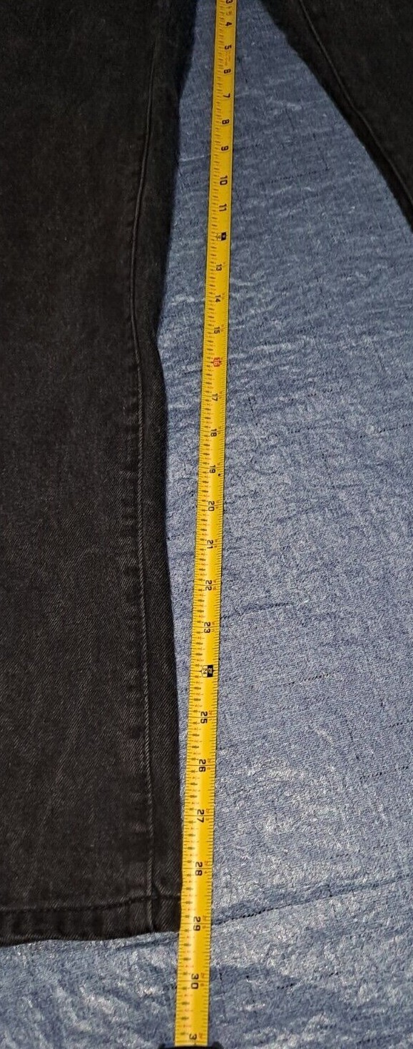 Izod Slim Straight Fit Cotton/Polyester Men's Black Denim Jeans Size ...