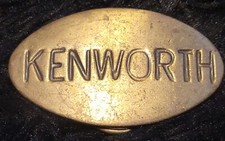 Vintage Solid Brass Kenworth Belt Buckle Semi Truck Trucking