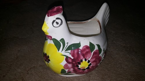 ¿Cerámica rara de Blue Ridge Southern? Gallo/plantadora de pollo de 10" pintada a mano de EE. UU. - Imagen 3 de 12