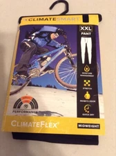 Mens Climatesmart Baselayer ClimateFlex Midweight XXL Black Pants Retails $42