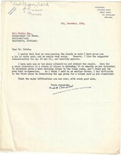 Joseph Chipperfield Signed Letter 1964 / Author Stallions Horses Autographed