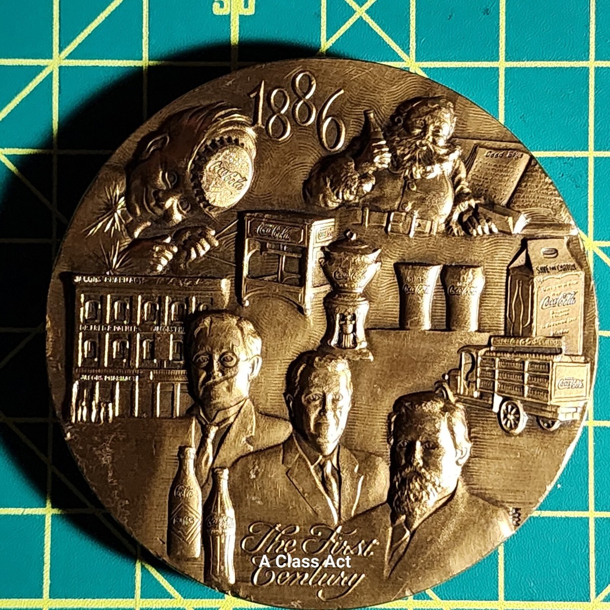 Coca-Cola 100th Anniversary Bronze Medallion Medallic Art Co