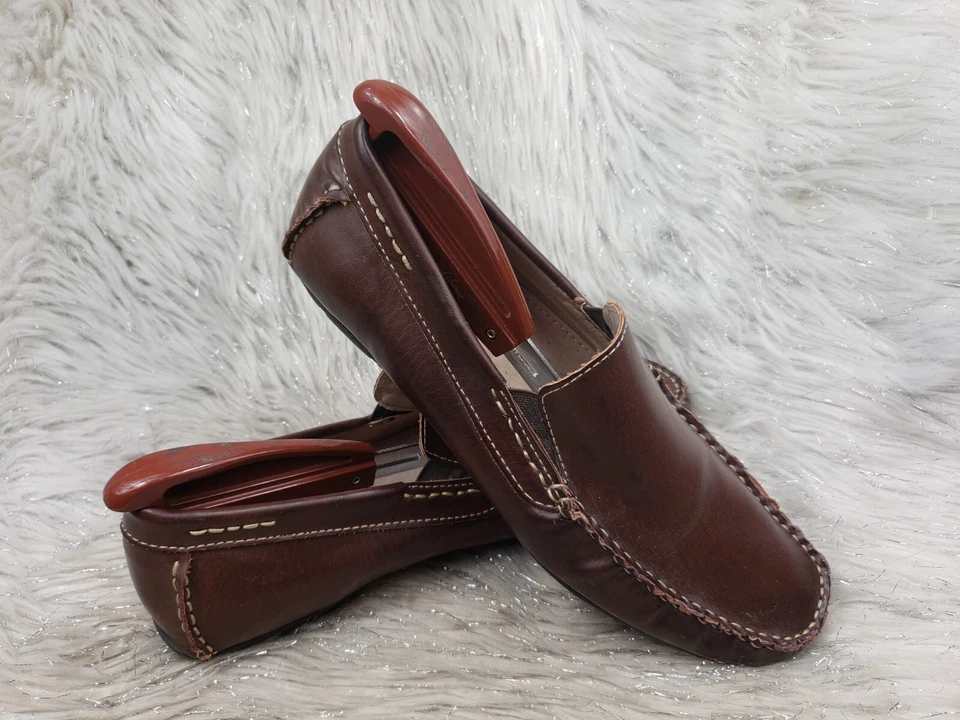 Zapatos Mocasines Informales MADDEN by Steve Madden 'Azul Marino' Sin Cordones Cuero Marrón Talla 9 Foto 3 de 4