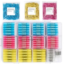 Heat Shrink Wire Butt Connectors Waterproof Seal Crimp Splice Terminals Kit Lot