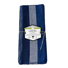 Now Designs Danica Placemats Set of 4 Second Spin Recycled Cotton Indigo Blue