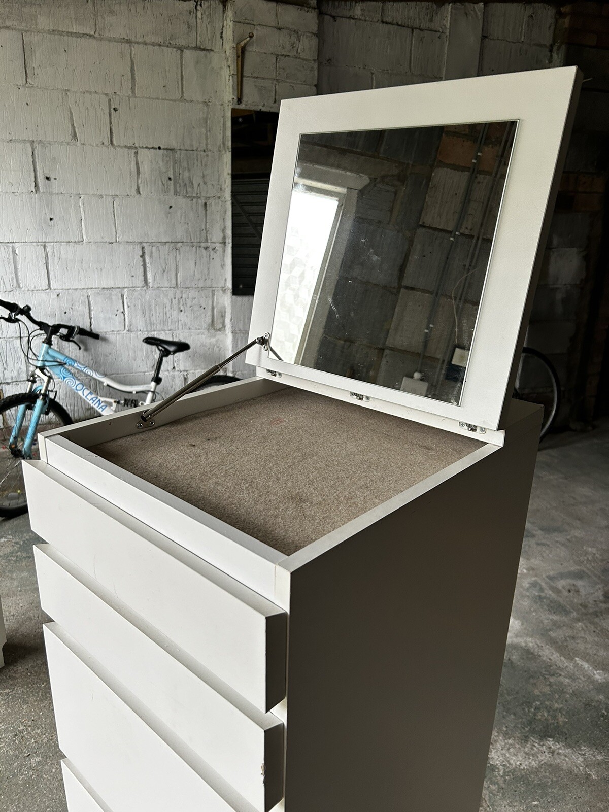 Ikea Malm white tall 6 drawer chest with mirror eBay