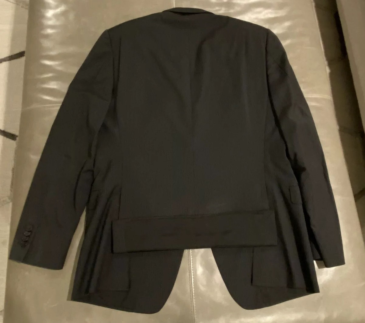 Z-Zegna 100% Wool City 28QCG4 Drop 7 Dark Gray Striped Suit Z-Zegna 100% Wool City 28QCG4 Drop 7 Dark Gray Striped Suit