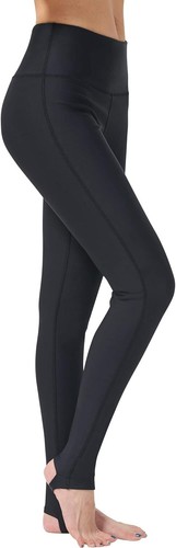 Womens Stirrup Leggings Tights Gym Yoga Workout Pants High X-Large, Black