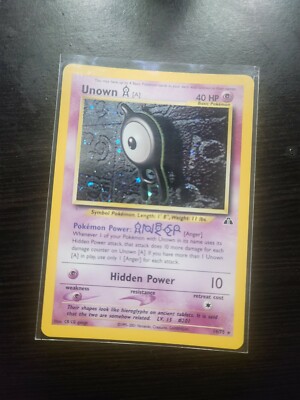 1995 Unown Holo Pokemon Card