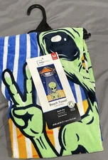 Mainstays Beach Towel ALIEN 28” X 60” New