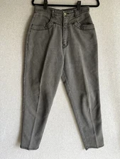 Vintage Gitano Gray Tapered Legs High Rise Jeans Women's Size 14 -28x28