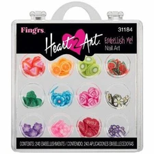 Fing'rs Heart 2 Art Finger Nail Art Embellishments Kit #31184 Embellish Me! 