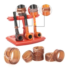 10pcs Acrylic Tobacco Pipe Decoration Copper Ring DIY Pipe Tool Dia 15*17.5*9mm