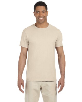 Gildan G640 Adult Softstyle T-Shirt Ringspun Cotton Crew Neck Plain T-Shirt