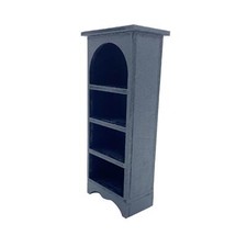 1/12 Dollhouse Bookshelf Miniature Wooden Bookcase for Home Office Bedroom