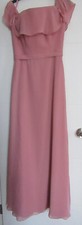 Kelsey Rose Ladies Bridemaids Ivory Maxi Long Prom Wedding Chiffon Dress Size 8