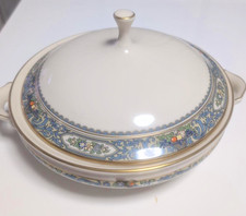 Lenox Autumn Round Covered Bowl Gold Stamp Presidential