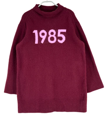 Massimo Dutti Pull Col Montant Laine 46% Cachemire 5% Taille M Femme Rose - Photo 1/4