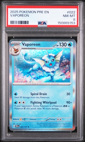 Vaporeon graded PSA 8 for sale on eBay