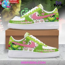 My Grinch Stole My Heart Air Force 1 Shoes Grinch Men Women Sneaker AF1