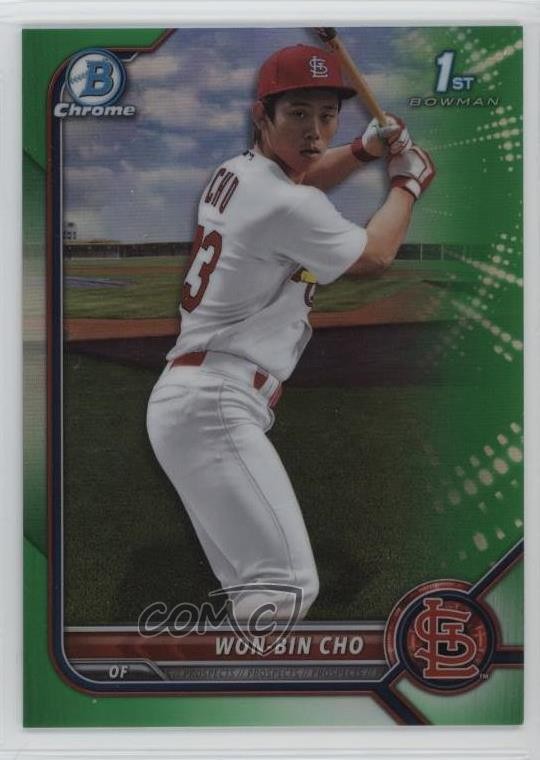 2022 Bowman Chrome Prospects Green Refractor 20/99 Won-Bin Cho #BCP-154 7c7