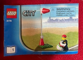 LEGO CITY: Seaplane (3178) Lego Airplane, Yellow Sea Plane W Box & Manual 100%