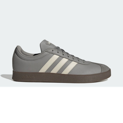 adidas Samba Men s Gray/White/Brown Low Top Lace-Up Sneakers Rubber Sole