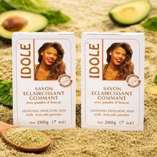 Idole Exfoliating Soap 2-Pack 200g Each   Avocado Powder Cleansing Bars