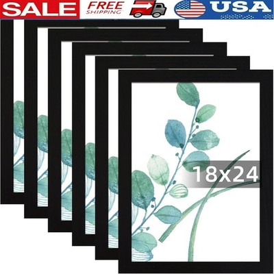 6 Pack 18x24 Picture Frames Wall Mount Ideal Family Photos & Art Prints New