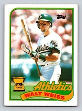 Walt Weiss Athletics 1989 Topps RC Rookie Card #316. rookie card picture