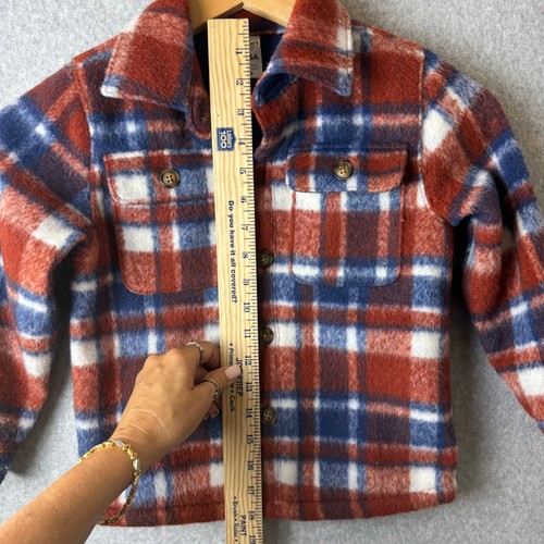 Carters Flannel Jacket Boys Sz 5 Thick Warm Plaid Western Outdoors Fall Casual - Picture 5 of 9