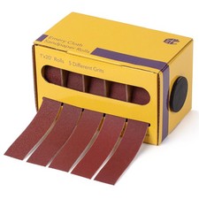 5 Grits Emery Cloth Rolls with Dispenser 150/240/ 320/400/ 600 Grits 1" x 20 ...