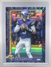 J.J. McCarthy 2025 Topps Chrome #199 Neon Pulse Refractor