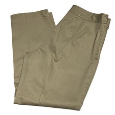 Talbots Women's Stretch Twill Khaki Crop Pants Size 14 Career Casual