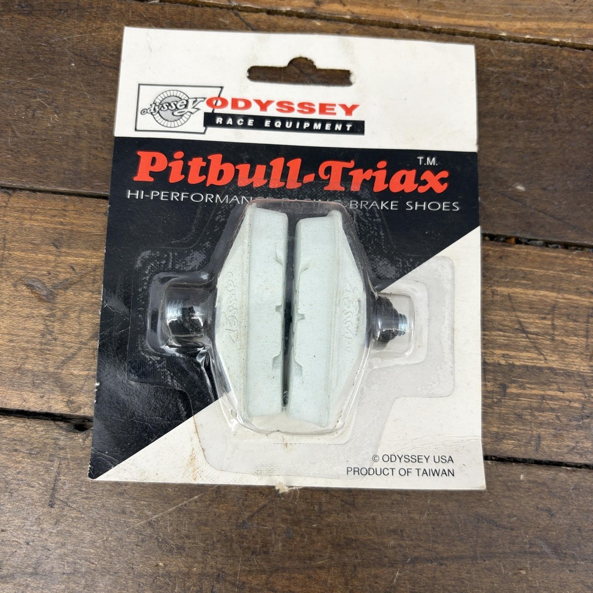 Vintage Odyssey Pitbull-Triax BMX Brake Pads Shoes White NOS