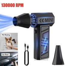 130000RPM Electric Air Duster Cordless Mini Jet Dry Blower Portable Turbo Fan