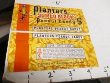 PLANTERS peanut 1950s (1) candy wrapper premium Mr Peanut F&F ad figural bank