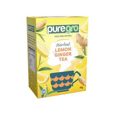Puregro Zitronen- & Ingwertee (20 Teebeutel) 40g
